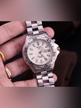 Vintage 1986 Seiko AGS Kinetic Scuba 200m 5M43-0C30 Men’s Watch [Rotating Bezel]